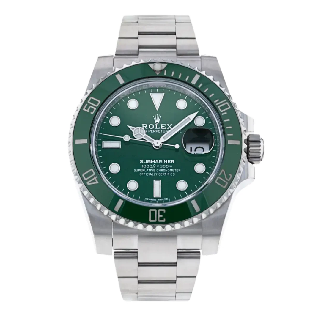 Rolex Oyster Perpetual Submariner Watch Silver & Green (Low Budget)
