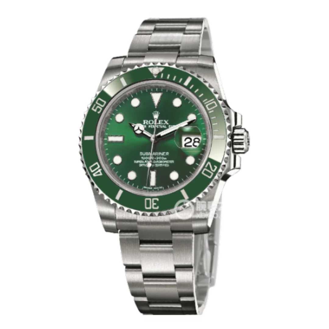Rolex Submariner Date Hulk Watch Silver & Green