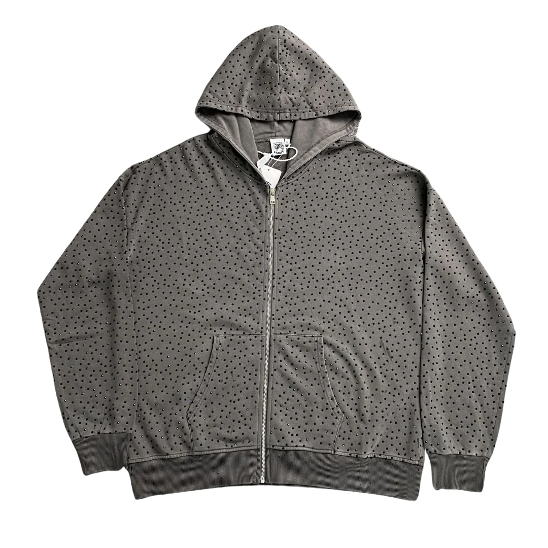 SAINT VANITY Zip-Hoodie Grey