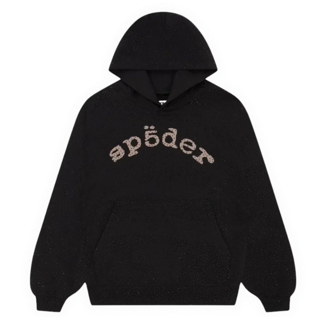 Sp5da VVS Glitter Hoodie Black