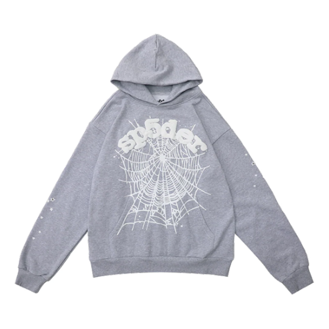 Sp5der Hoodie Grey & White