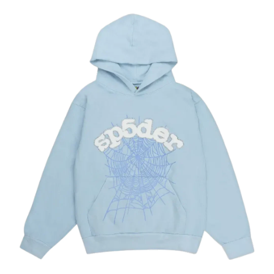 Sp5der Hoodie Light Blue