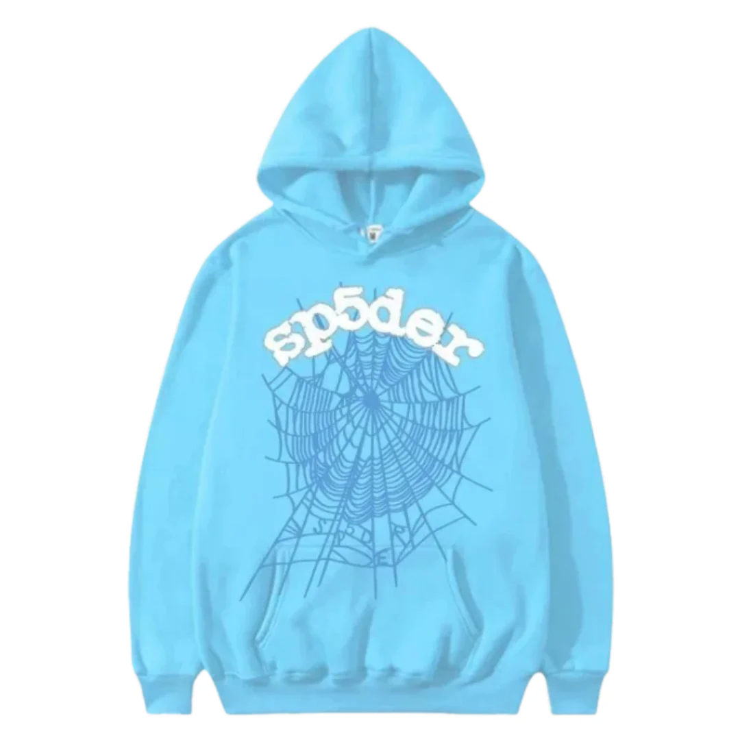 Sp5der Hoodie Light Blue