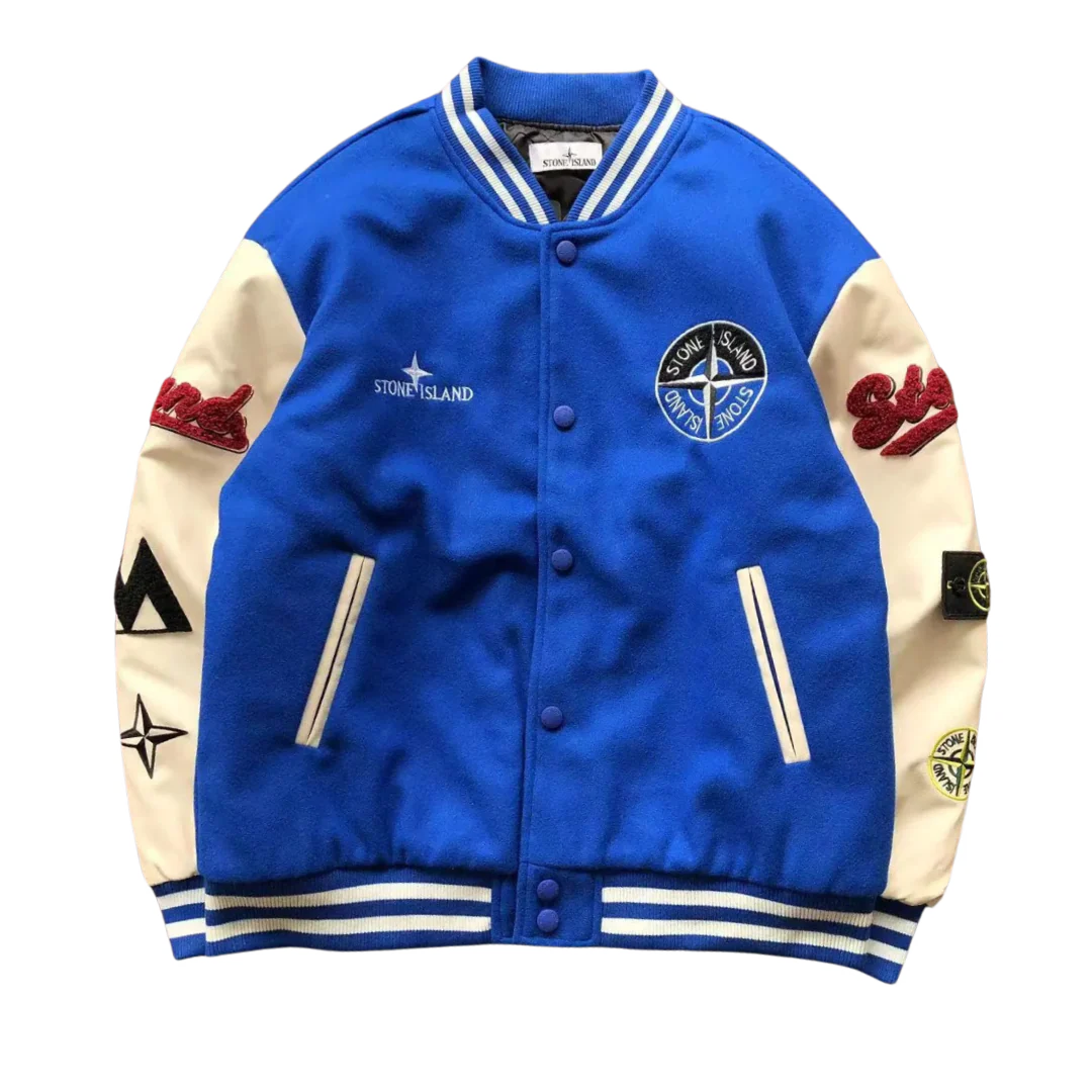 Stone Island College Jacket Blue