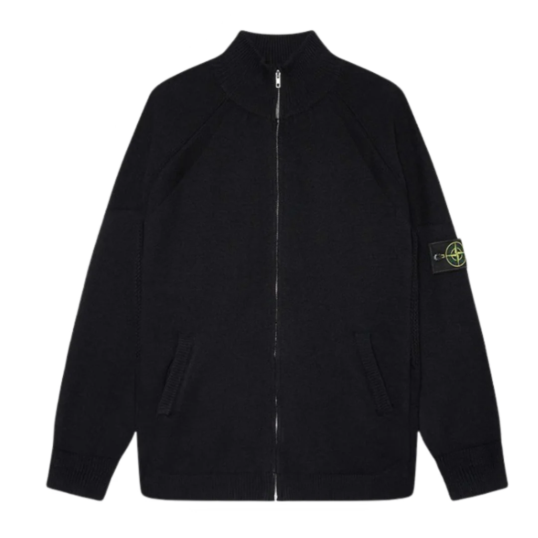Stone Island Full Zip Jacket Black