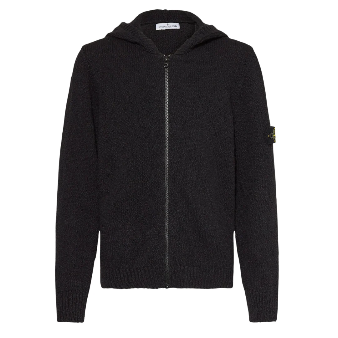 Stone Island Knit Fullzip Black