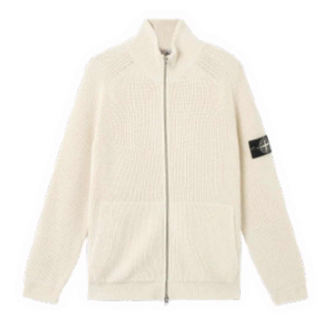 Stone Island Knit Fullzip White