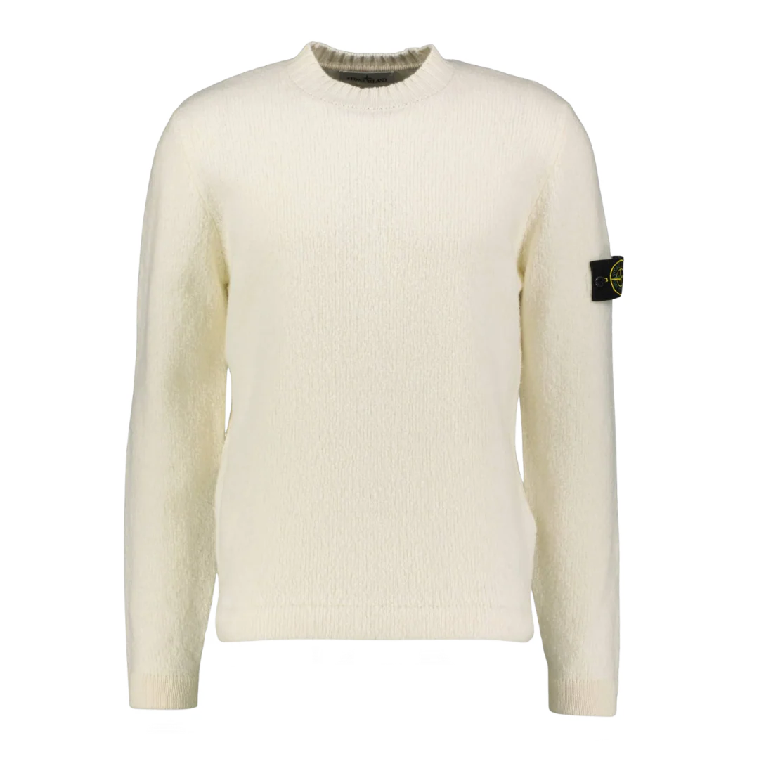 Stone Island Lambwool Sweater Cream White