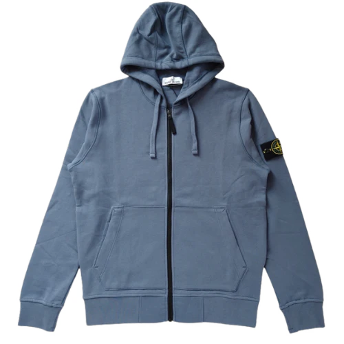 Stone Island Zip Hoodie Air Force Blue