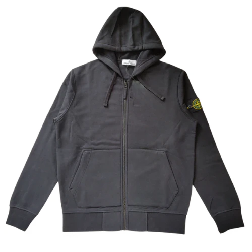 Stone Island Zip Hoodie Black