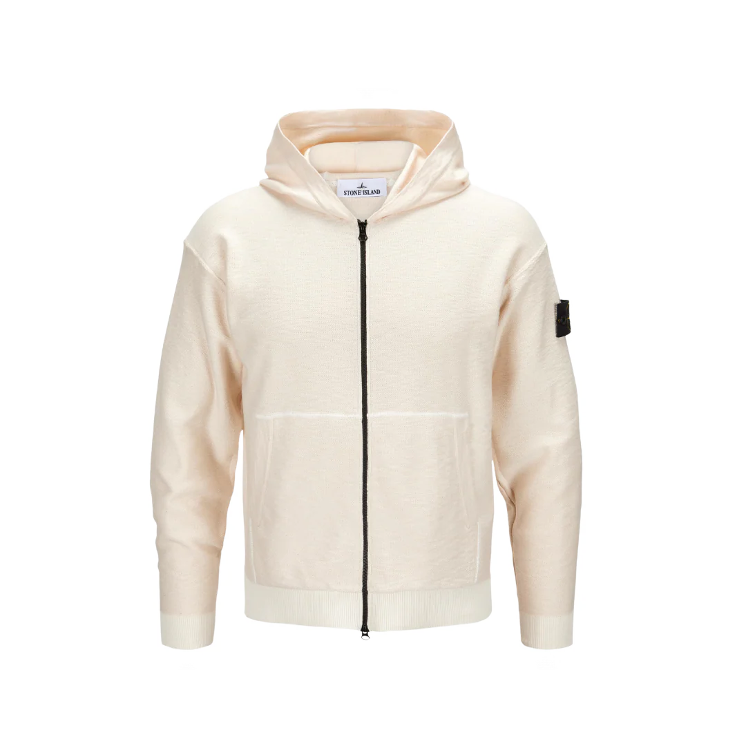 Stone Island Zip Hoodie Cream