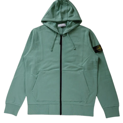 Stone Island Zip Hoodie Light Green