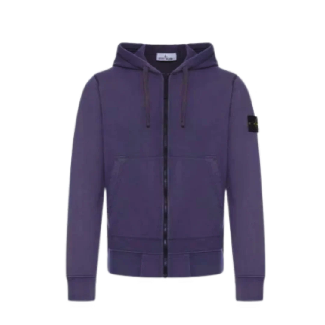 Stone Island Zip Hoodie Purple