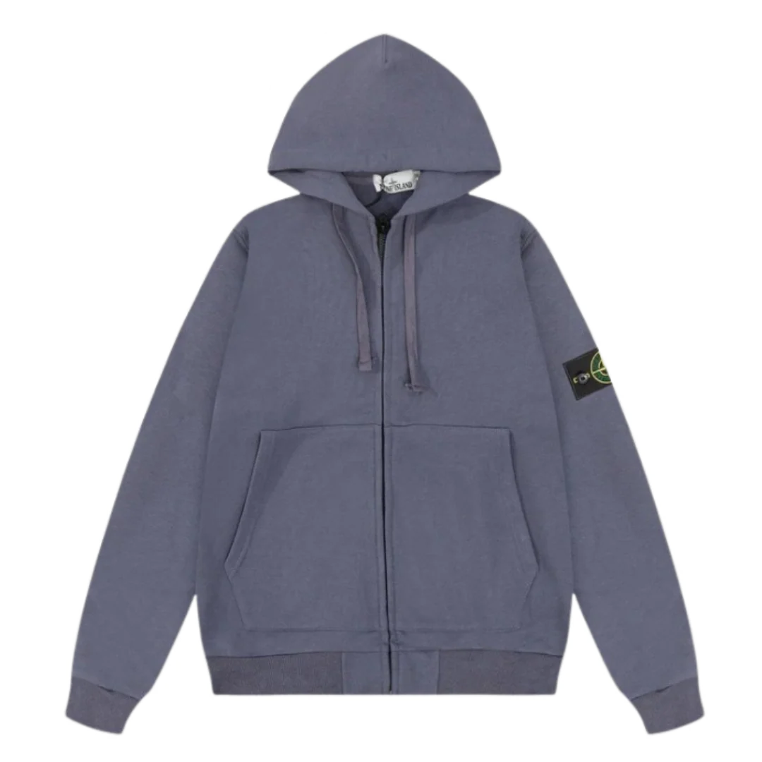 Stone Island Zipper Washed Blue