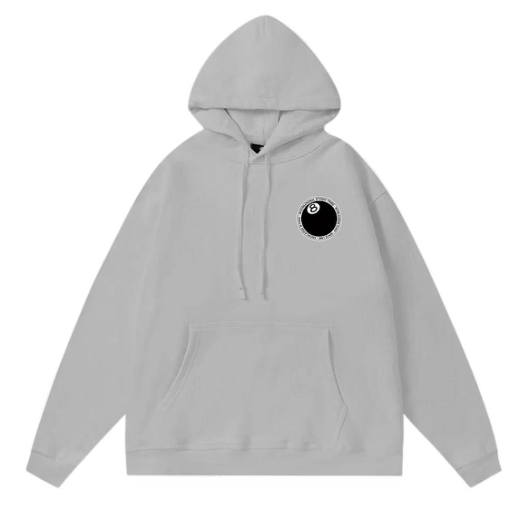 Stussy 8 Ball Hoodie Grey