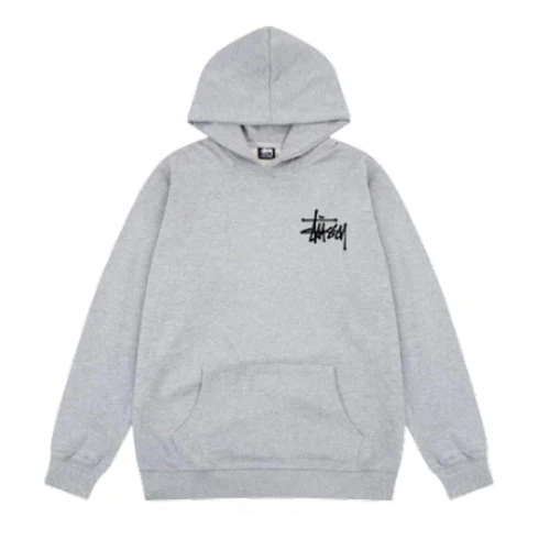 Stussy Basic Hoodie Grey Black