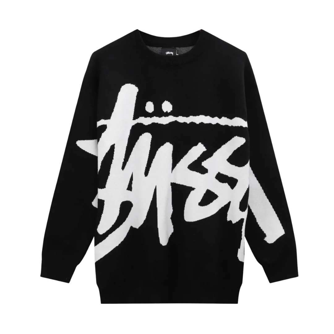 Stussy Big Branding Sweater Black