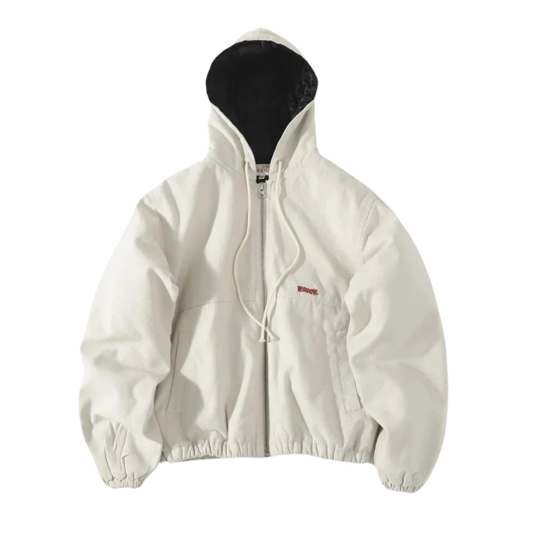 Stussy Hooded Work Jacket White