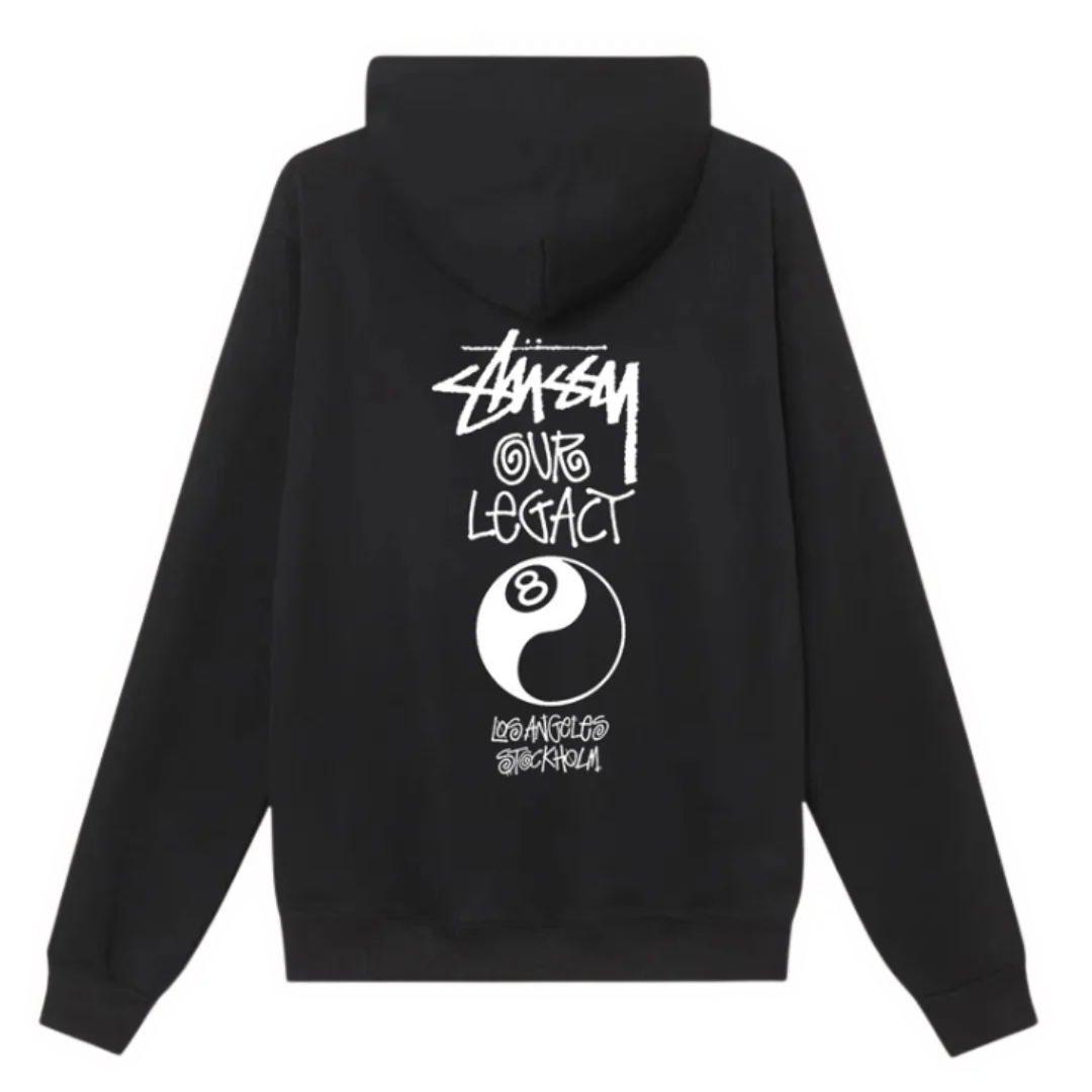 Stussy Our Legacy 8 Ball Ying & Yang Hoodie Black