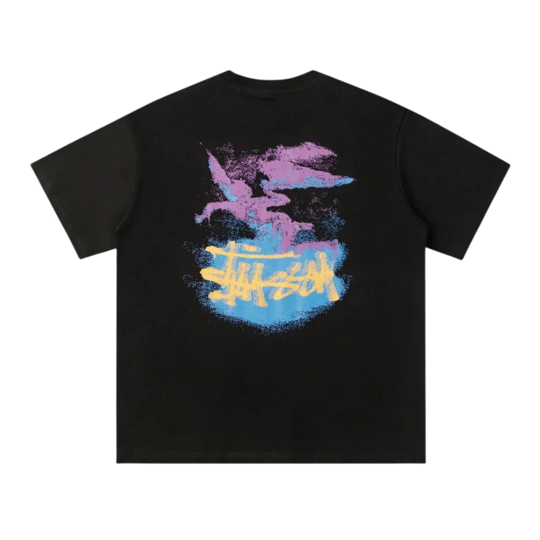 Stussy Painted Angel T-Shirt Black