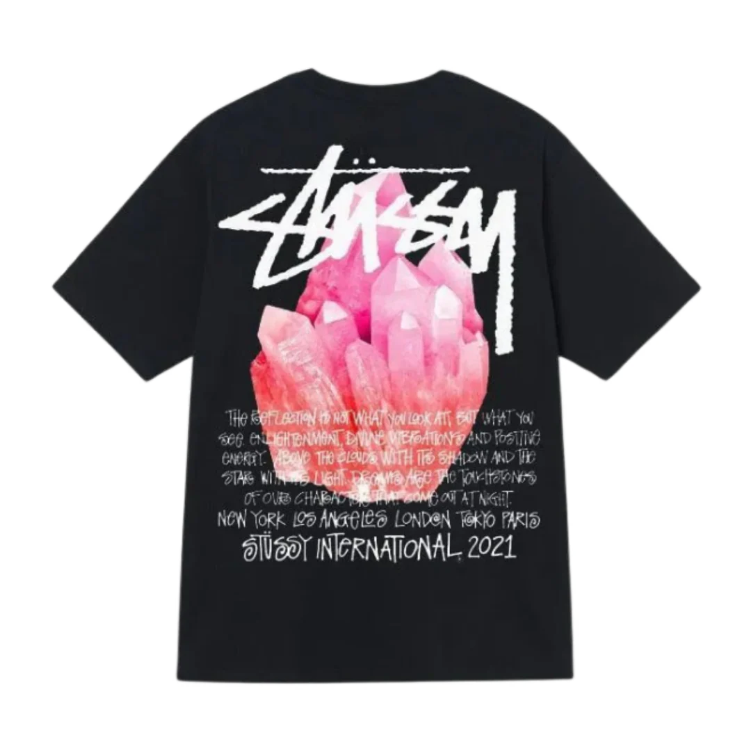 Stüssy Reflection T-Shirt Pink Reflection Diamond