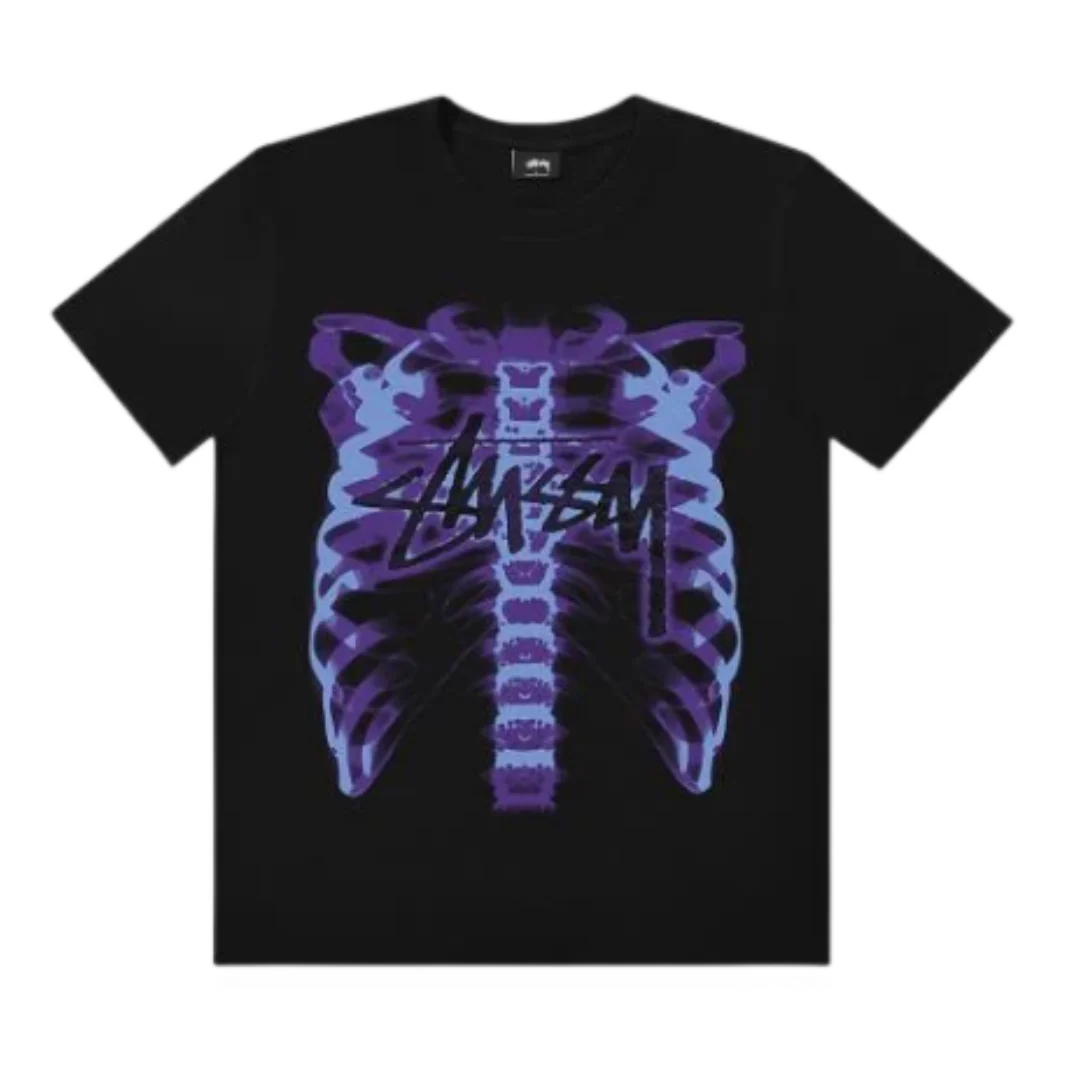 Stüssy Rib Cage T-Shirt Black & Purple