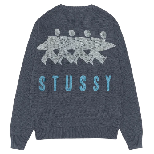 Stussy Surfman Knit Sweater Grey