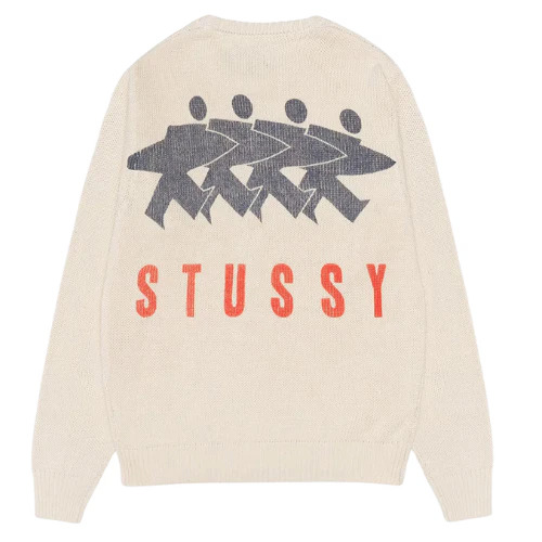 Stussy Surfman Knit Sweater Sand