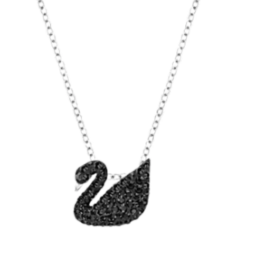 Svarowski Iconic Swan Chain Black