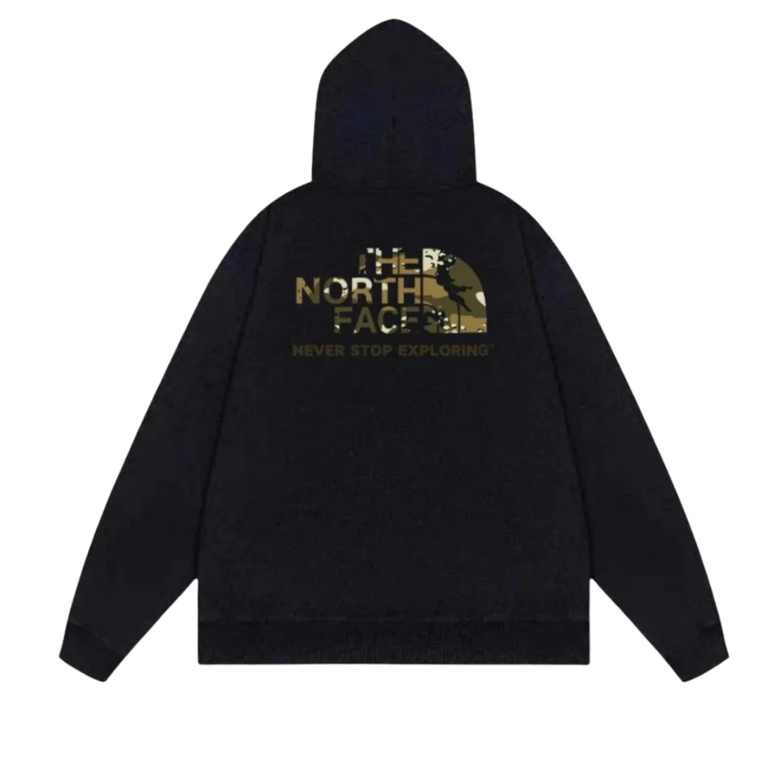 The North Face Camouflage Backprint Hoodie Black