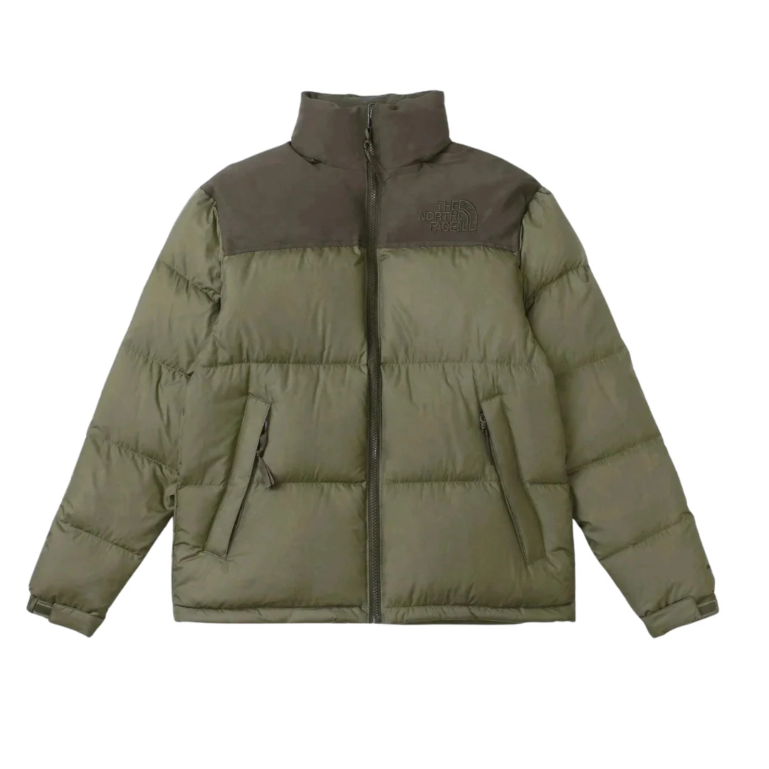 The North Face Khaki Green Puffer Jacket