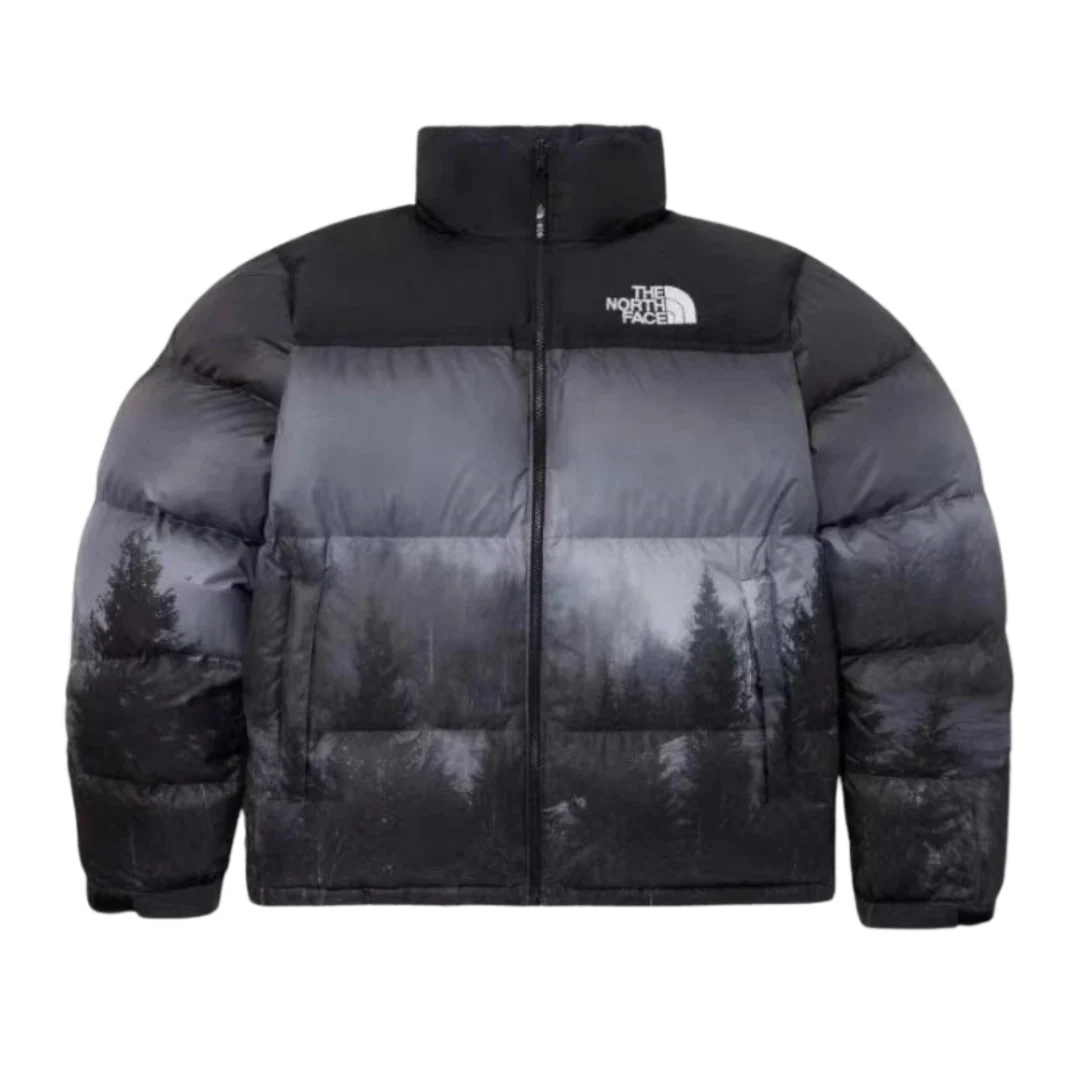 The North Face Nuptse Puffer Forest Design Black