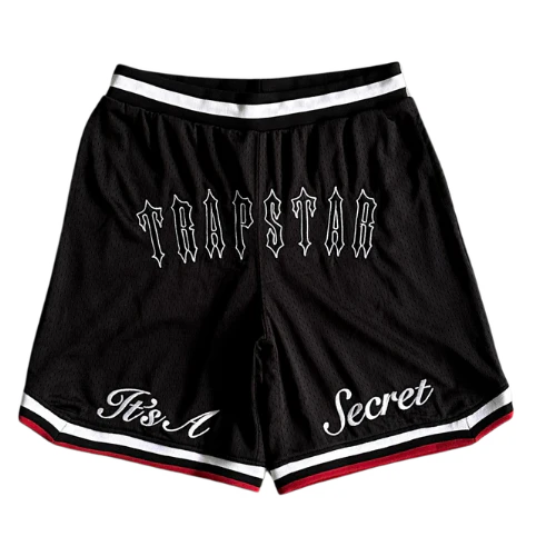 Trapstar Basketball Shorts Black Red