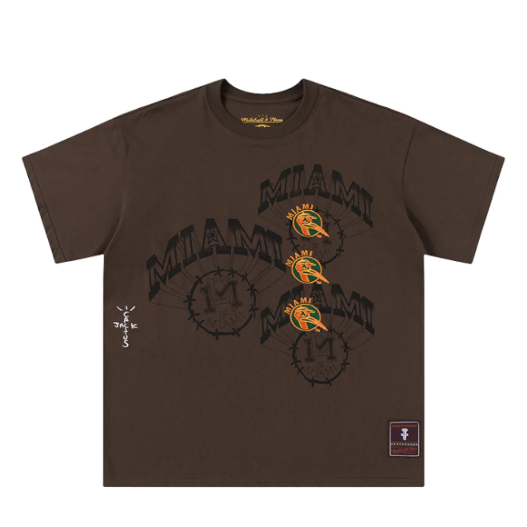 Travis Scott Trendy Street Miami T-Shirt Brown