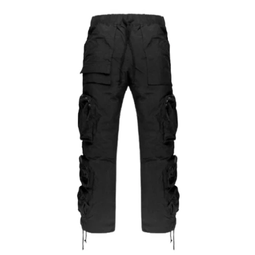Travis Scott Whoisjacov Pocket Cargo Pants Black