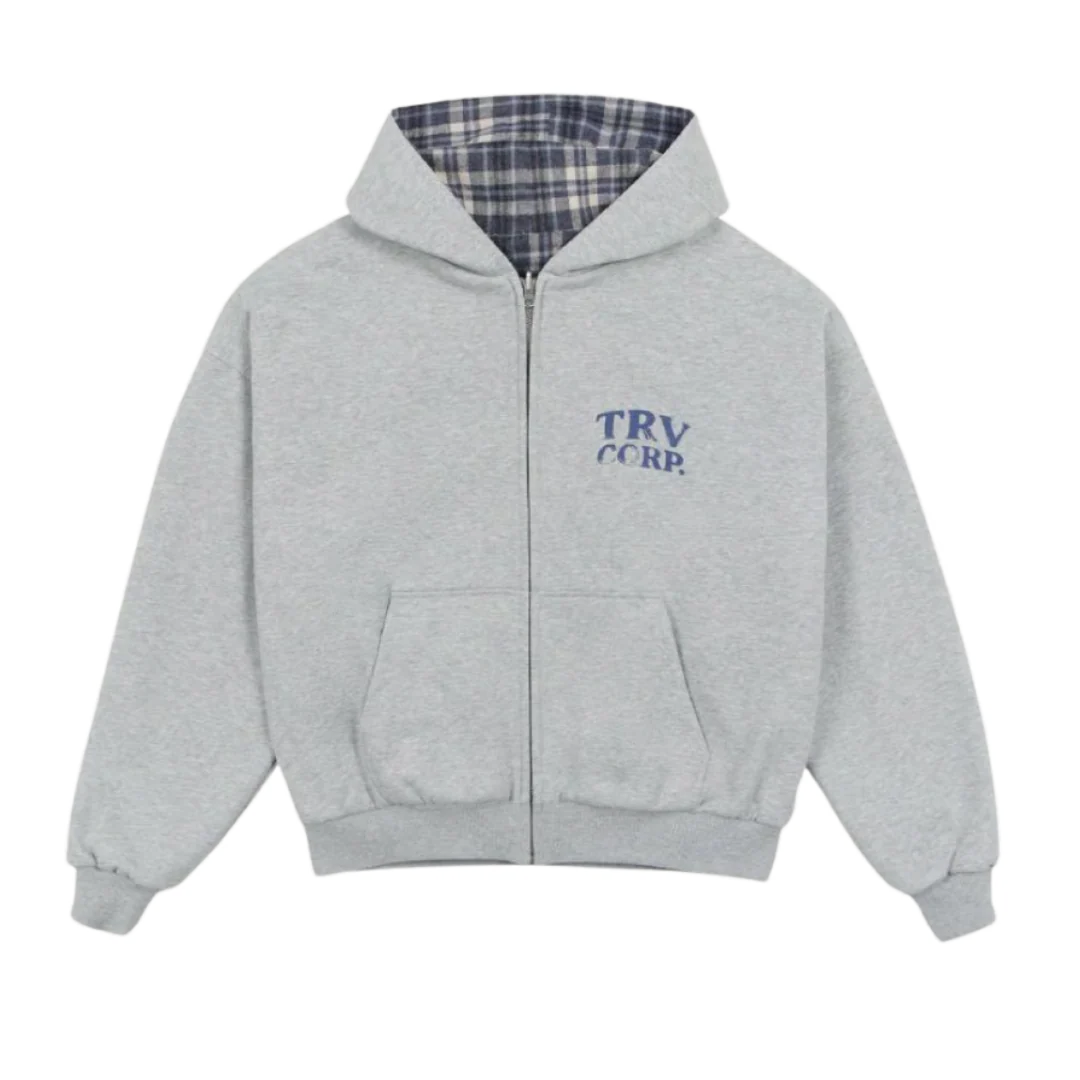 Trend Vision Reversible Flanell Zipper Grey