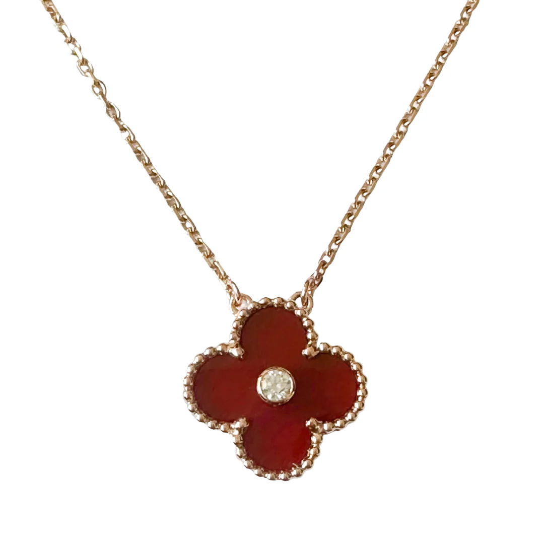 Van Cleef & Arpels Alhambra Necklace Gold & Red