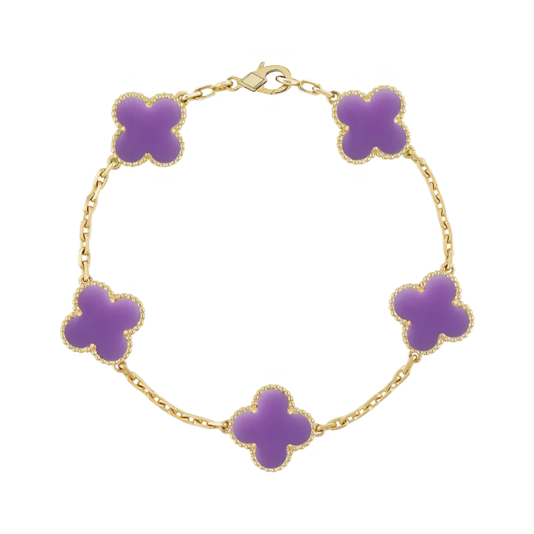Van Cleef Gold Bracelet Purple