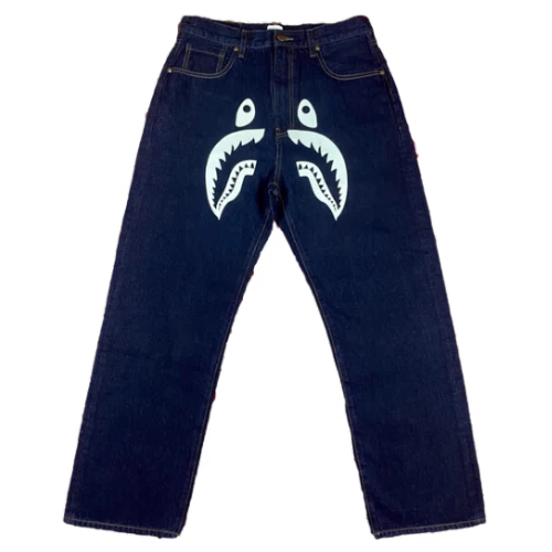 Vintage Denim Bape Shark Black Ox Dark Blue