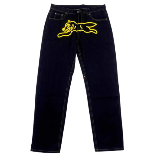 Vintage Denim BBC Flying Dog Back Yellow
