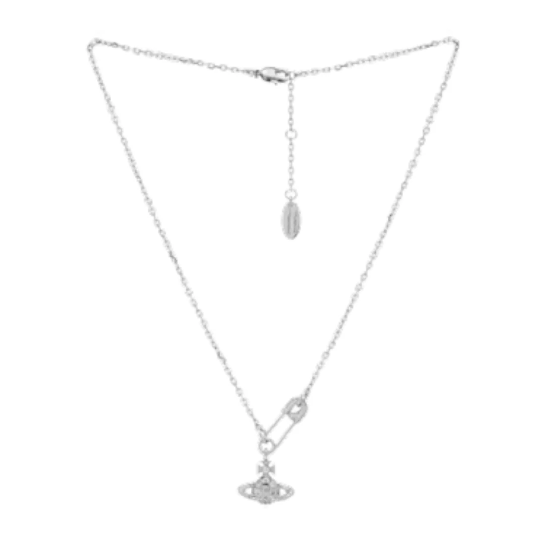 Vivienne Westwood Safety Pinn Necklace Silver