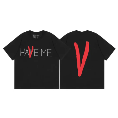 Vlone T Shirt  Big V Hate Me Black Red