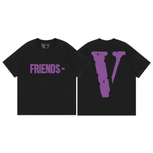Vlone T Shirt Black Purple