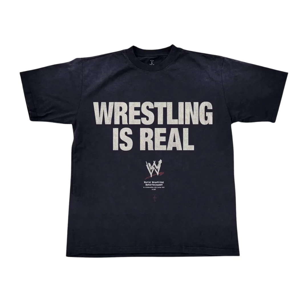 WWE Wrestling Is Real T-Shirt Black
