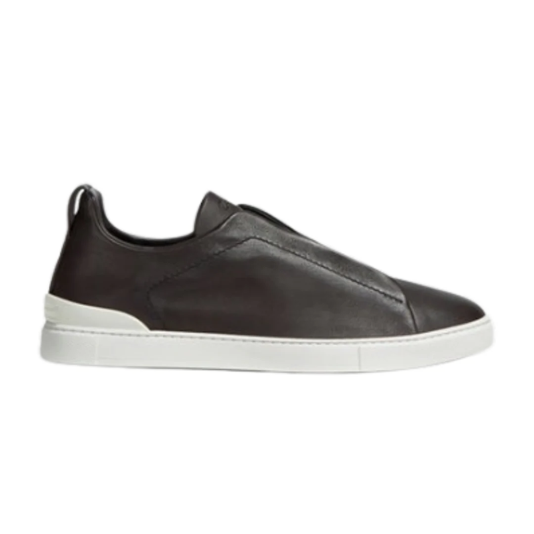 Zegna Triple Stitch Sneaker Brown