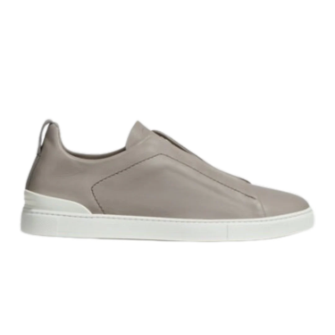 Zegna Triple Stitch Sneaker Light Grey